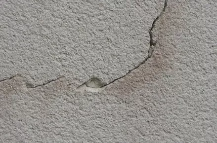 Fissure sur un mur